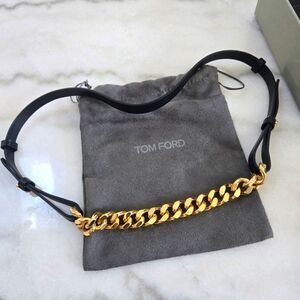 Tom Ford chain leather belt New size M
